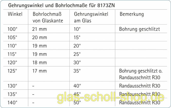 Flamea-Flinter-Nivello 100-140° VERSTELLBARER Glas-Wand Winkelverbinder glanzverchromt