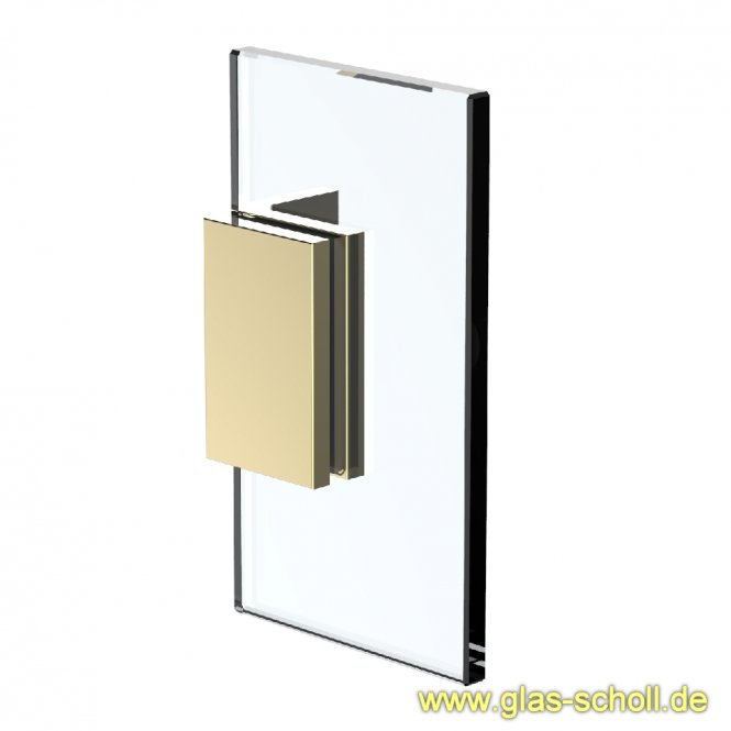 Flamea+ Winkelverbinder 90° Glas-Wand Edelstahlfinish PVD