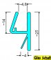 fluchtendes Anschlagprofil 180° (2010mm) Duschdichtung für 6-8mm Glas 