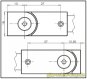 Stabilisationsstangen-Set Square 12, Glas-Wand (kürzbar) 1,25 m glanzverchromt