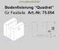 eckiger Boden-/Deckenklemmhalter Quadrat glanzverchromt