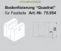 eckiger Boden-/Deckenklemmhalter Quadrat DIESER ARTIKEL LÄUFT AUS glanzverchromt