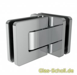 MWE Agitus-M Pendeltürband 90° Glas-Glas mittig Edelstahl geschliffen