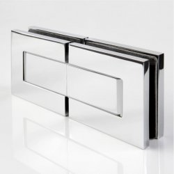 GRAL BF112 Glas-Glas Pendeltürbeschlag 180° glanzverchromt