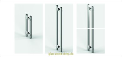 Glastürgriff beidseitig für 6-13,52 mm Glas inn verschiedenen Längen glanzverchromt Länge 320
