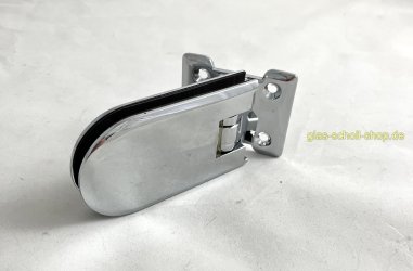 Romana Glas-Wand 90° Pendel Duschtürband beidseitige Anschraubplatte Glanzchrom PAAR/2Stück SONDERPOSTEN glanzverchromt