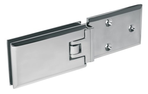Artikelbild des Artikels “Milano 180Grad Glas-Wand Pendel-Duschtürband (mit Längsanschraubplatte Variante3) glanzverchromt“