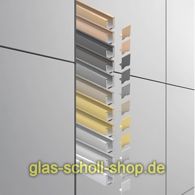 Artikelbild 1 des Artikels “U-Profil mit Edelstahlmantel, 2 Endkappen, für 8 - 10 mm, 2400 mm weiß“