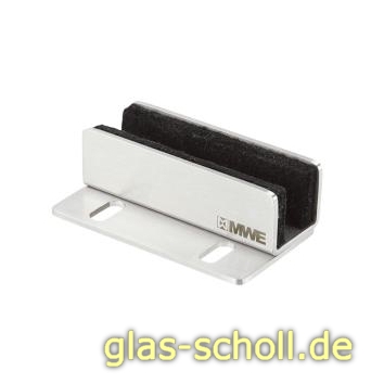 Artikelbild 1 des Artikels “MWE Edelstahl Bodenführung Schrankbefestigung für Glas Edelstahl geschliffen“