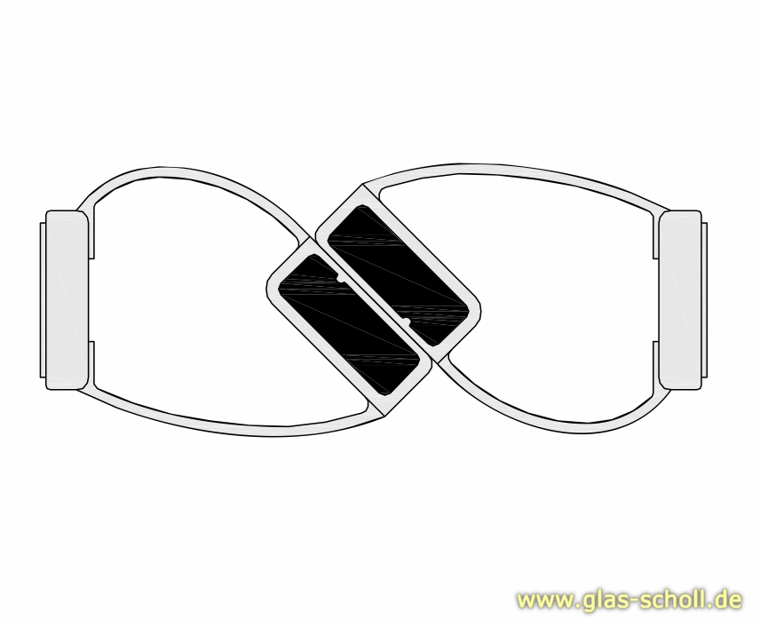 selbstklebende fluchtende 180 Grad Magnet-Duschdichtung (2500mm) 8-12mm Glas