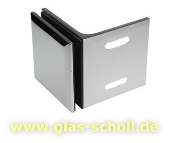 Artikelbild 2 des Artikels “Milano 90° Glas-Wand Winkelhalter (mit Schraubenabdeckplatte) glanzverchromt“