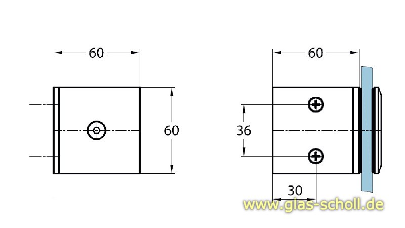 Artikelbild 2 des Artikels “Milano 90° Glas-Wand Winkelhalter (ohne Schraubenabdeckplatte) glanzverchromt“