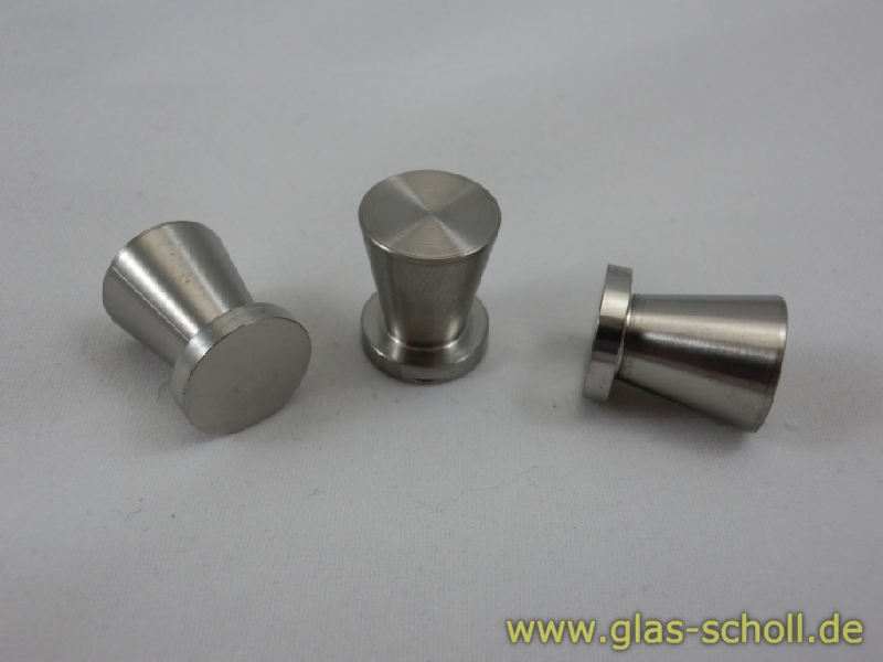 Glas Scholl Edelstahl Griff zum aufkleben d=16mm