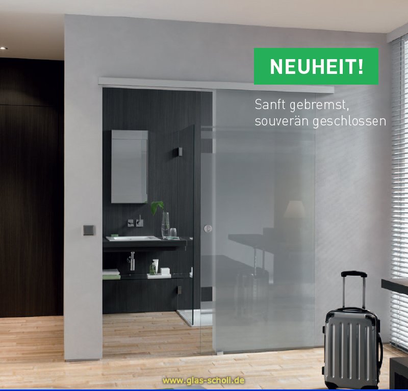 Artikelbild 2 des Artikels “SoftStop-Schiebetür Set Portavant60 1flgl. (OHNE GLAS) EV1 silber matt“