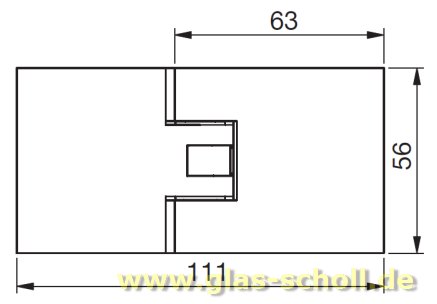 Artikelbild 3 des Artikels “Flamea 180° Glas-Glas Pendel-Duschtürband glanzverchromt“