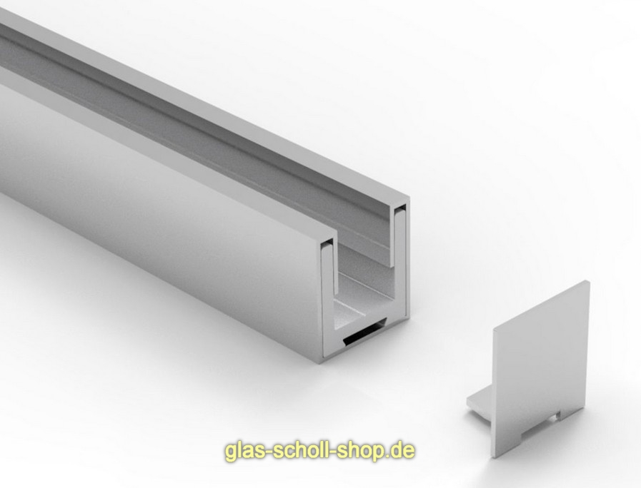 Artikelbild 3 des Artikels “U-Profil mit Edelstahlmantel, 2 Endkappen, für 8 - 10 mm, 2400 mm weiß“