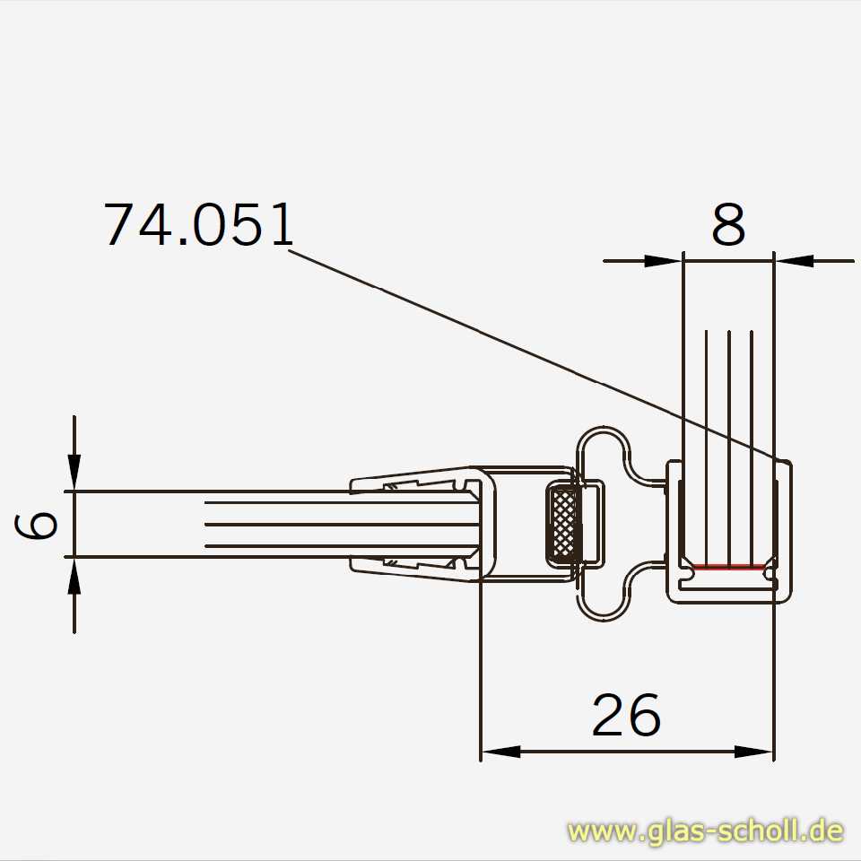 Glas Scholl Webshop, selbstklebende 90 Grad Magnet-Eck-Duschdichtung  (2500mm) 8-12mm Glas