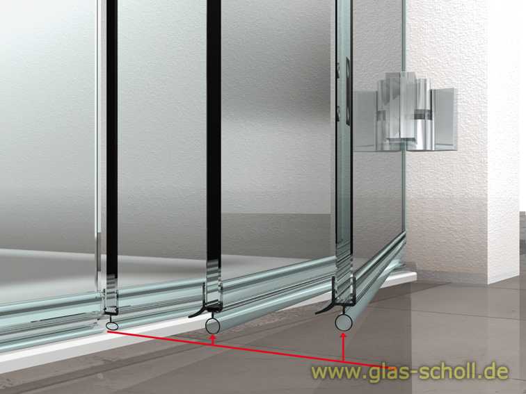 Glas Scholl Webshop, selbstklebende 90 Grad Magnet-Eck-Duschdichtung  (2500mm) 8-12mm Glas