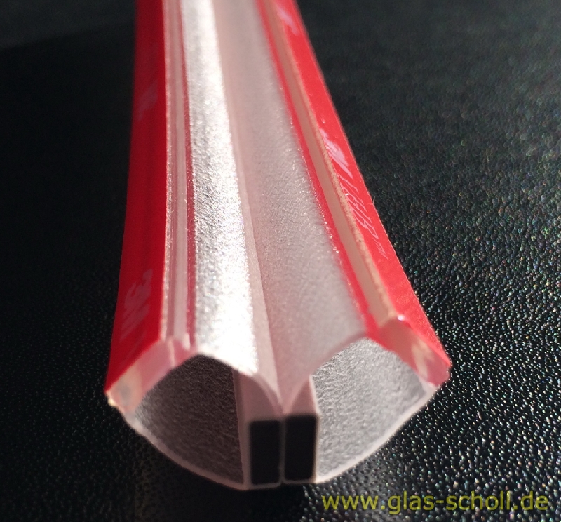 Glas Scholl Webshop, selbstklebende 90 Grad Magnet-Eck-Duschdichtung  (2500mm) 8-12mm Glas