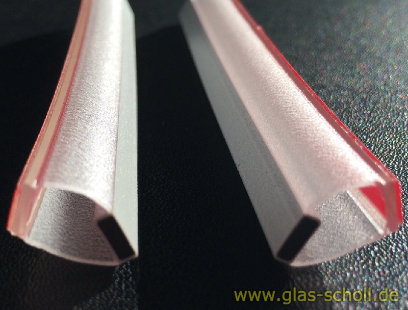 Glas Scholl Webshop, selbstklebende 90 Grad Magnet-Eck-Duschdichtung  (2500mm) 8-12mm Glas